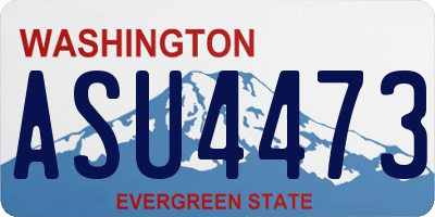 WA license plate ASU4473