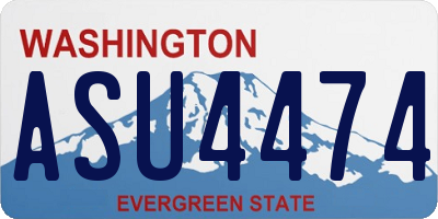 WA license plate ASU4474