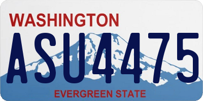 WA license plate ASU4475