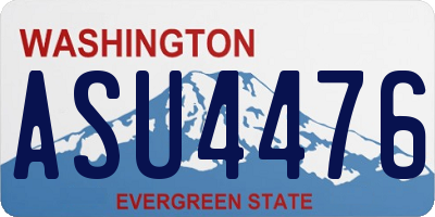 WA license plate ASU4476
