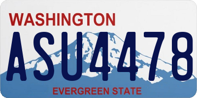 WA license plate ASU4478