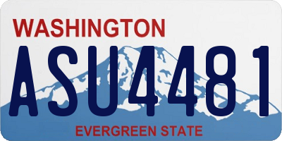 WA license plate ASU4481