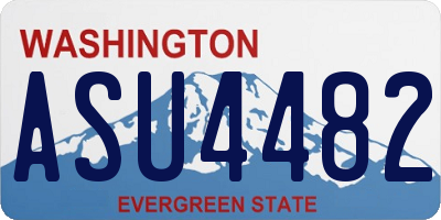 WA license plate ASU4482