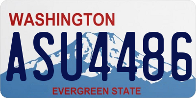 WA license plate ASU4486