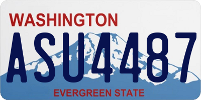 WA license plate ASU4487