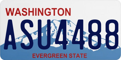 WA license plate ASU4488