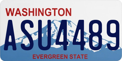 WA license plate ASU4489