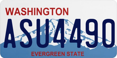 WA license plate ASU4490