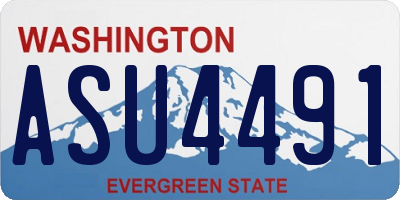 WA license plate ASU4491