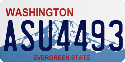 WA license plate ASU4493