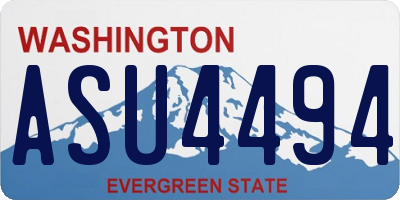 WA license plate ASU4494