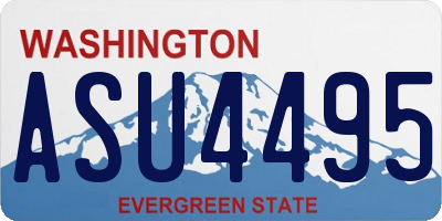 WA license plate ASU4495
