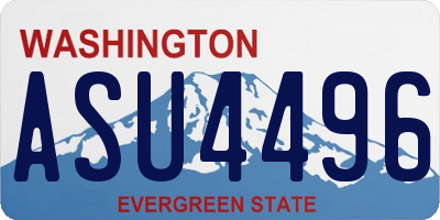 WA license plate ASU4496