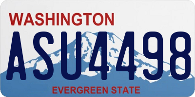 WA license plate ASU4498