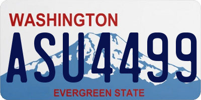 WA license plate ASU4499