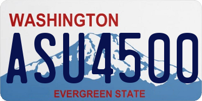 WA license plate ASU4500