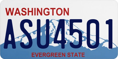 WA license plate ASU4501
