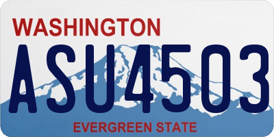 WA license plate ASU4503