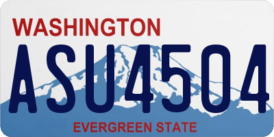 WA license plate ASU4504