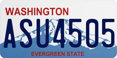 WA license plate ASU4505