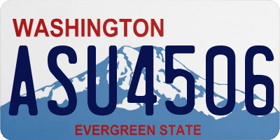WA license plate ASU4506