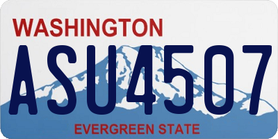 WA license plate ASU4507