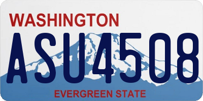 WA license plate ASU4508