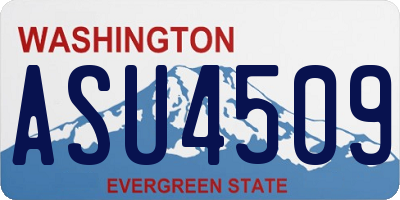 WA license plate ASU4509