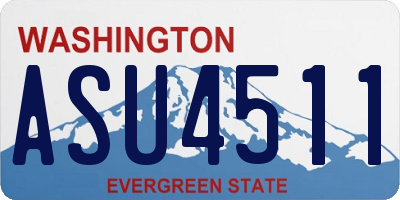 WA license plate ASU4511