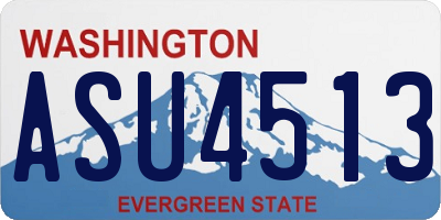 WA license plate ASU4513