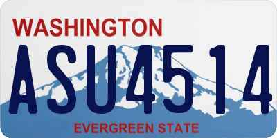 WA license plate ASU4514