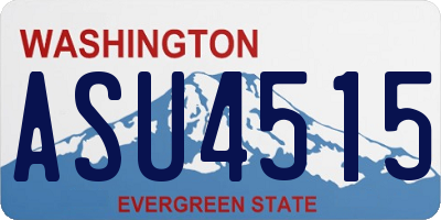 WA license plate ASU4515