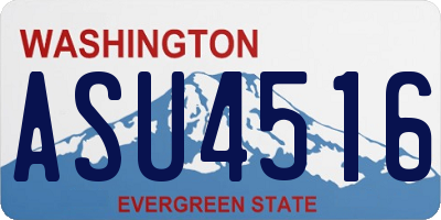 WA license plate ASU4516