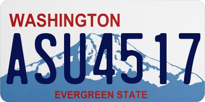 WA license plate ASU4517
