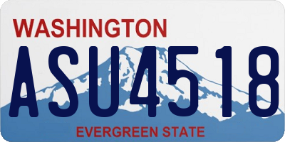 WA license plate ASU4518
