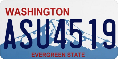 WA license plate ASU4519