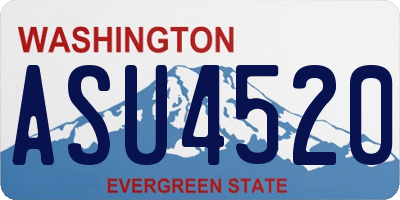 WA license plate ASU4520