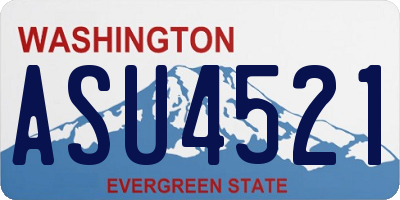 WA license plate ASU4521