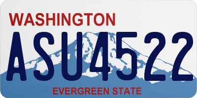 WA license plate ASU4522