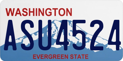 WA license plate ASU4524