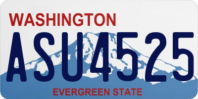 WA license plate ASU4525