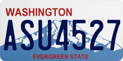 WA license plate ASU4527