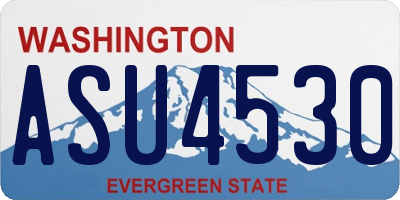 WA license plate ASU4530