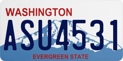 WA license plate ASU4531
