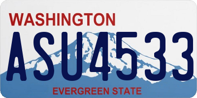 WA license plate ASU4533