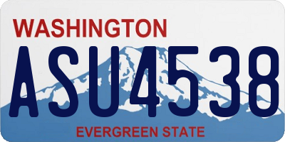 WA license plate ASU4538