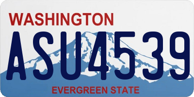 WA license plate ASU4539