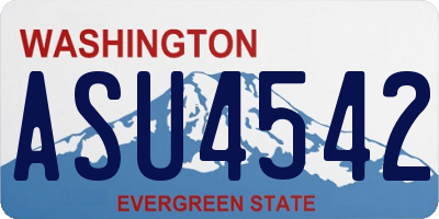 WA license plate ASU4542
