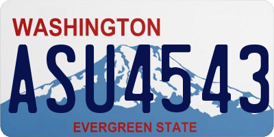 WA license plate ASU4543
