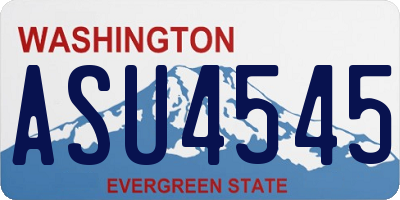 WA license plate ASU4545